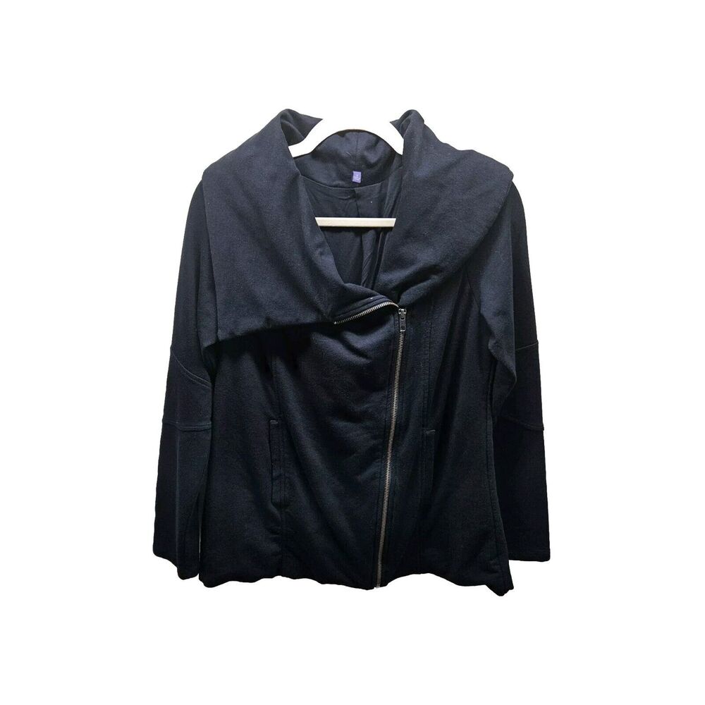 NYDJ Womens Black Zipper Cotton Stretch Jacket Small